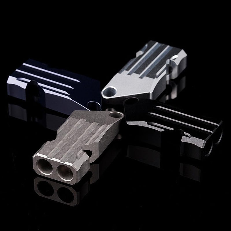 Binboll Double-Tube Whistle Aluminum Alloy Survival Whistle for Outdoor Needs Sports Referee Emergency - Image 4